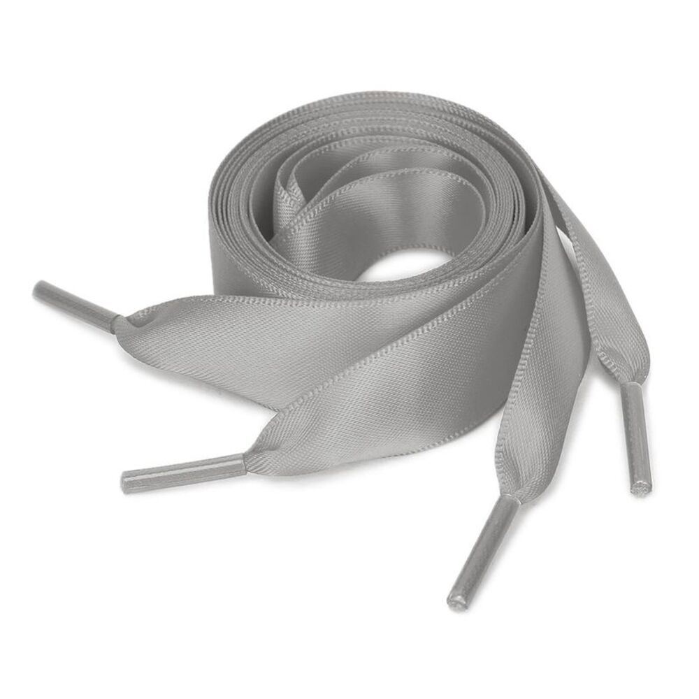 2 Pairs Satin Flat Ribbon Shoelaces Sneakers Canvas Shoestrings